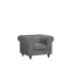 Beliani Chesterfield Fauteuil Stof Lichtgrijs 112X85Cm beliani kopen in de aanbieding