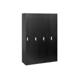 4 Door Metal Storage Cabinet Black MAMRY