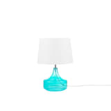 Lámpara de mesa azul claro/blanco ERZEN