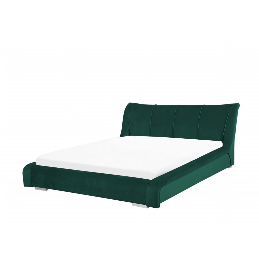 Beliani NANTES Tweepersoonsbed Fluweel 160x200