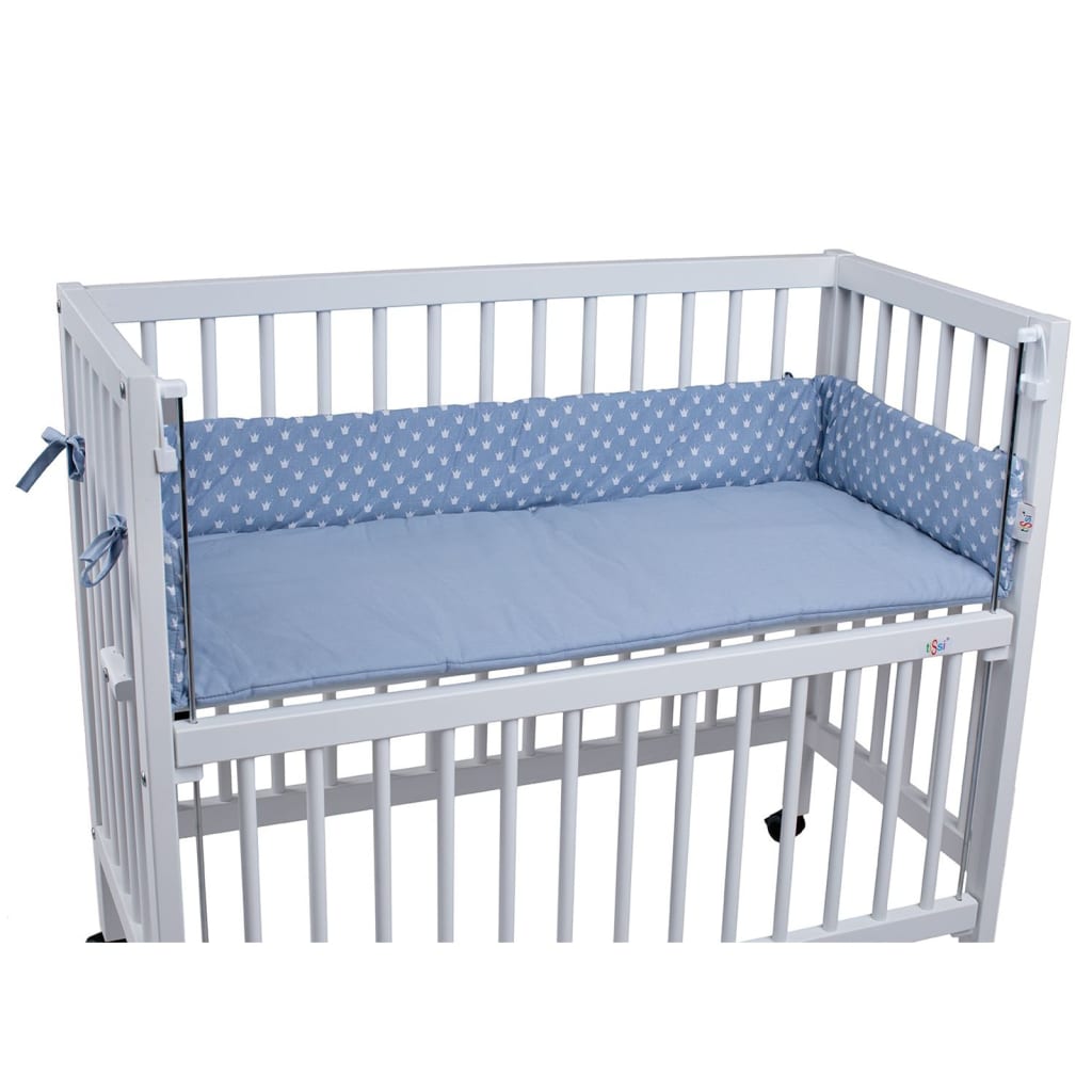 Nido Intarsiato Per La Culla MAXI Boxspring Azzurro Con Corone TiSsi 4 width=274