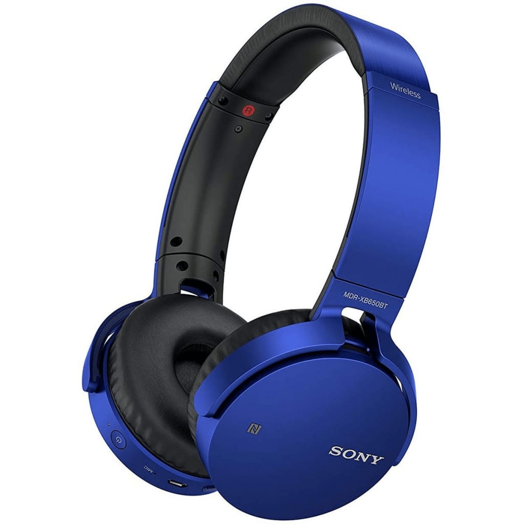 Sony Bluetooth Extra Bass headphones BLUE