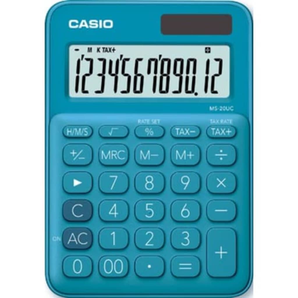 Afbeelding Casio bureaurekenmachine MS-20UC, blauw door Vidaxl.nl