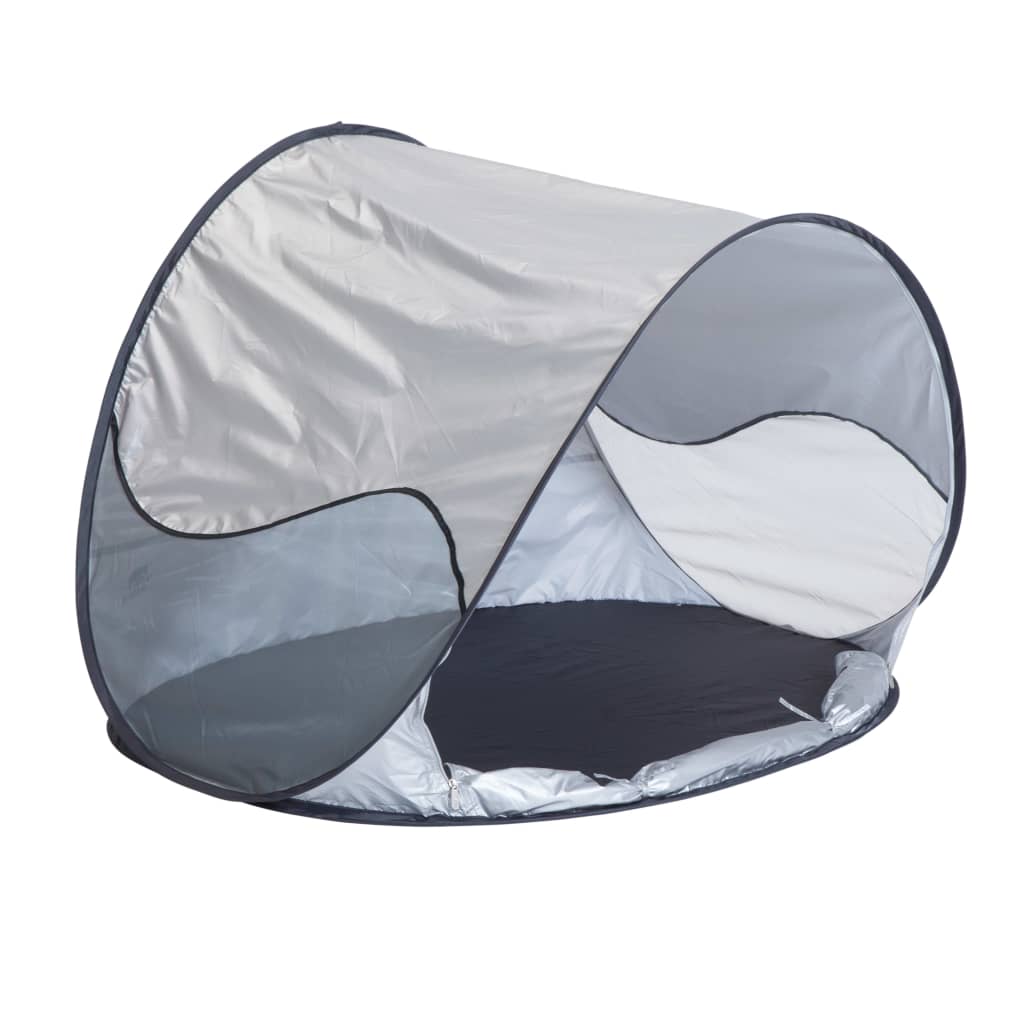 

DERYAN Strandtent pop-up met klamboe 120x90x80 cm zilverkleurig