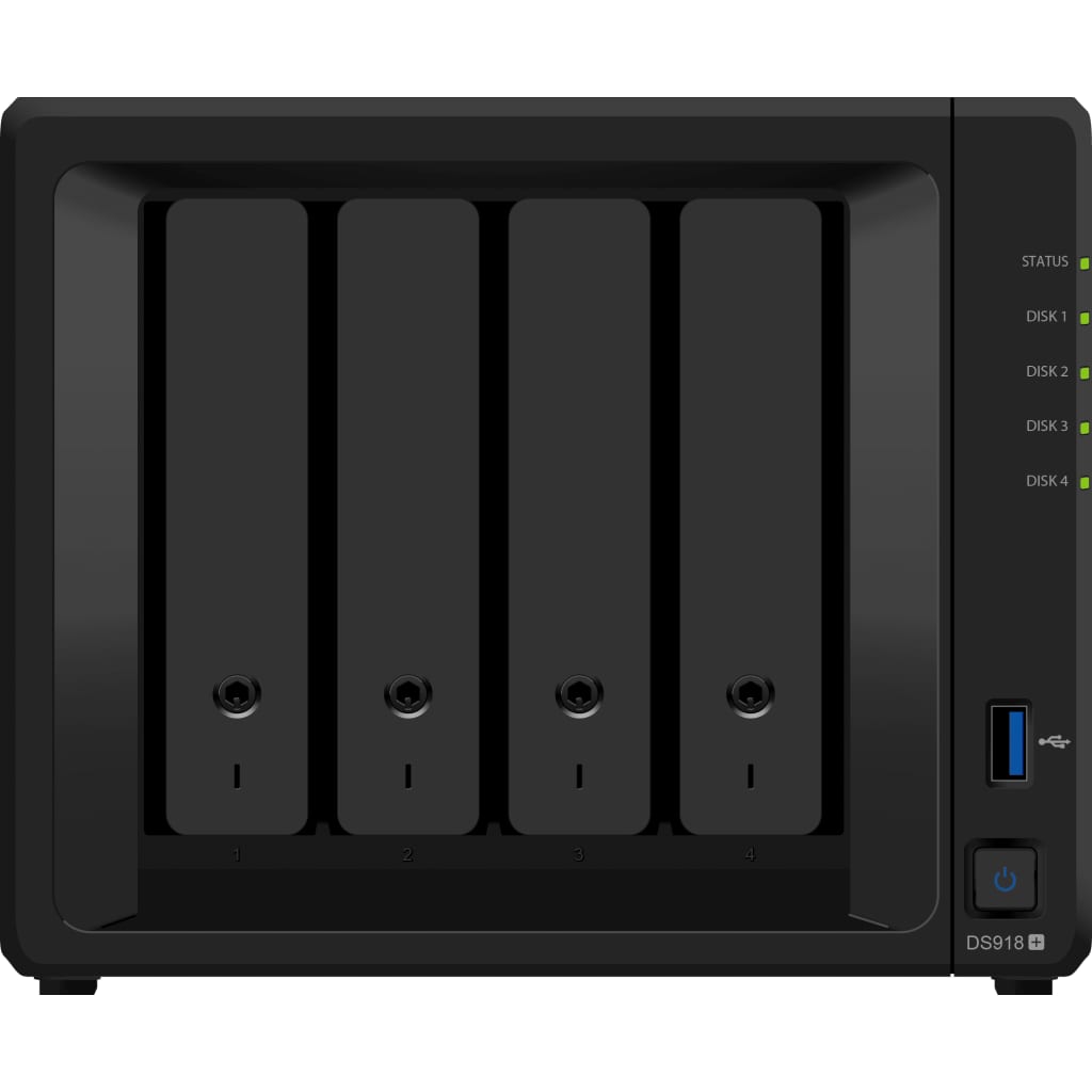 Synology DS918+ NAS Desktop Ethernet LAN Zwart data-opslag-server