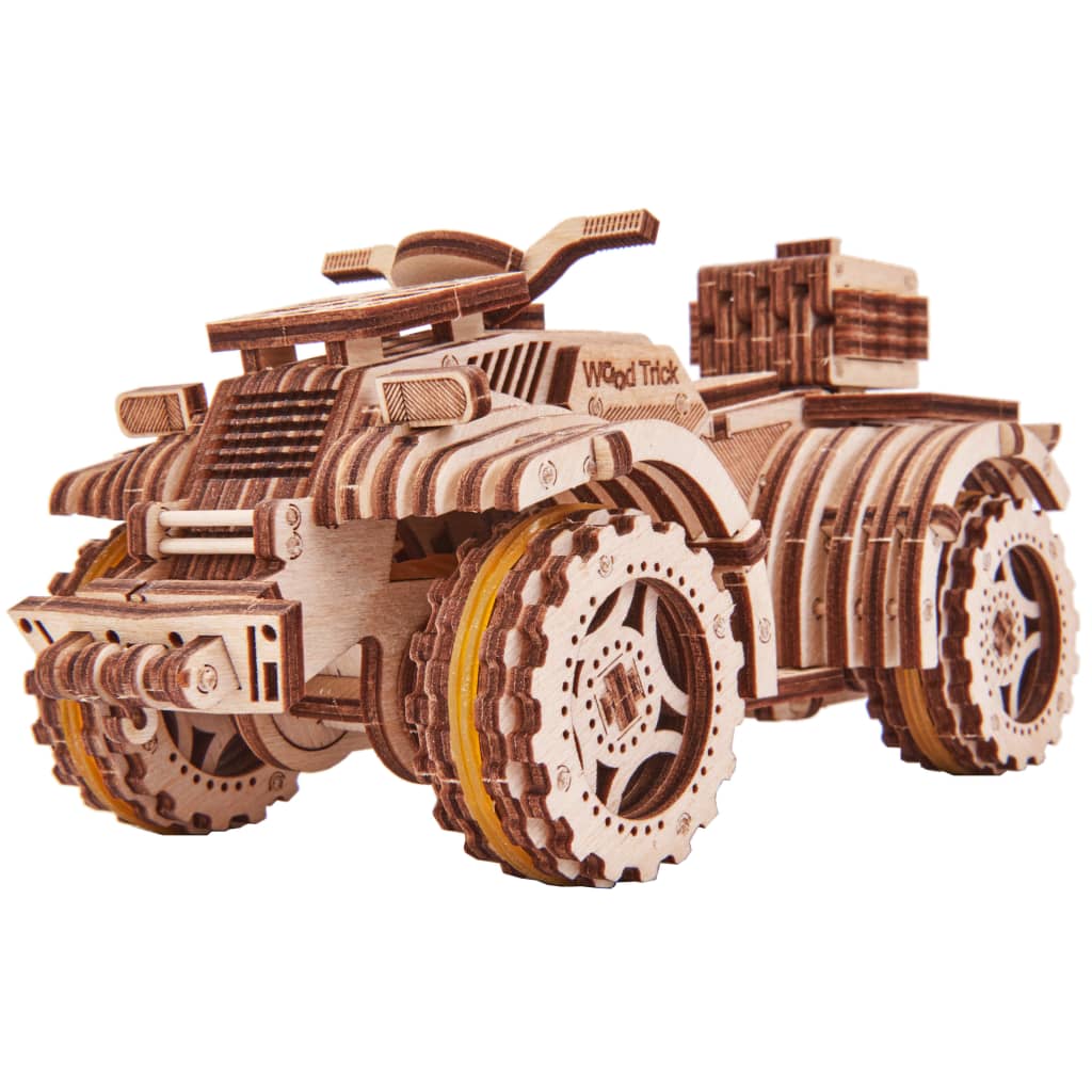 425876 Wood Trick Wooden Scale Model Kit Quad Bike