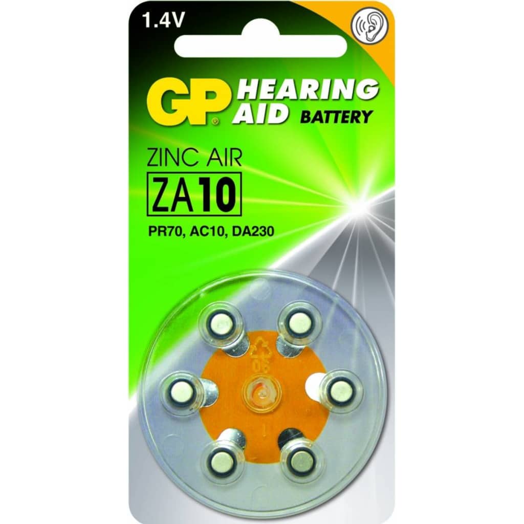 Afbeelding GP Zink Air hoorapparaat batterijen - ZA675 /ZA312 / ZA13 / ZA10 door Vidaxl.nl