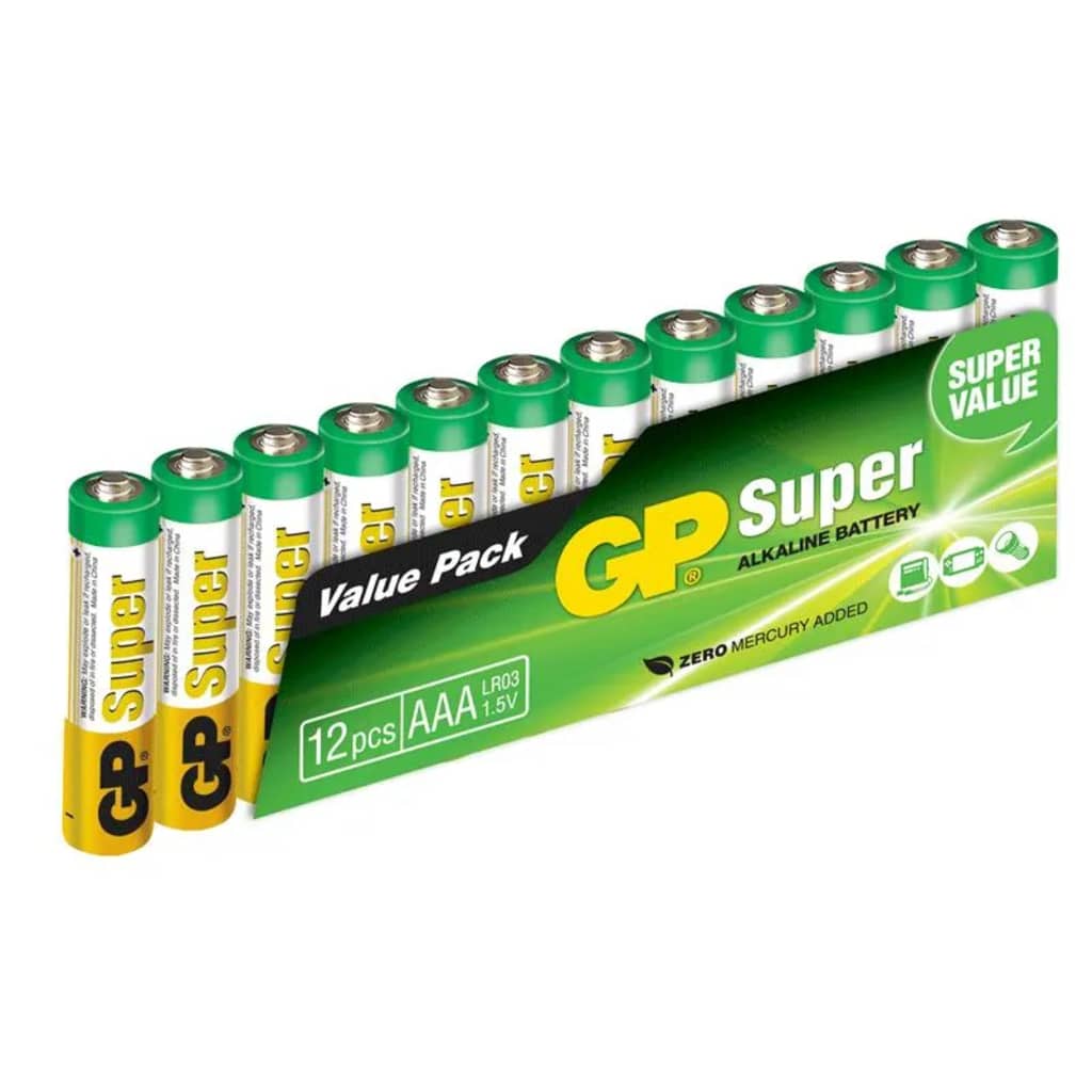 GP Batteries Alkaline AAA Micro1.5V 12stuks