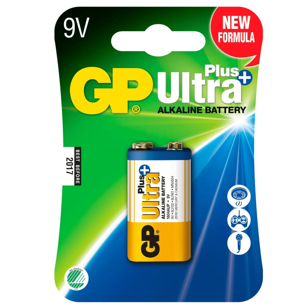 GP Batteries 1604AUP Alkaline E 9V