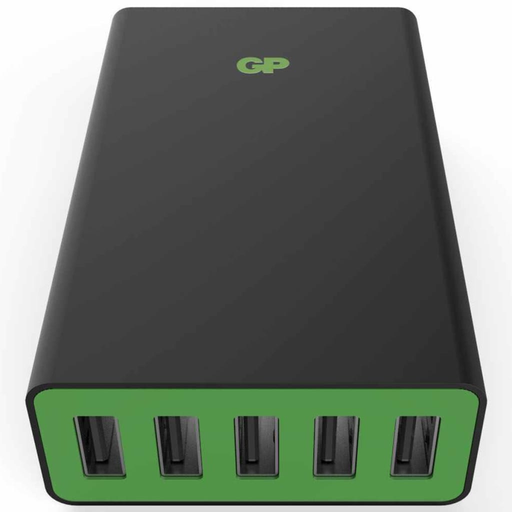 GP Multi USB-oplader met 5 poorten U551 zwart 130551BLACK