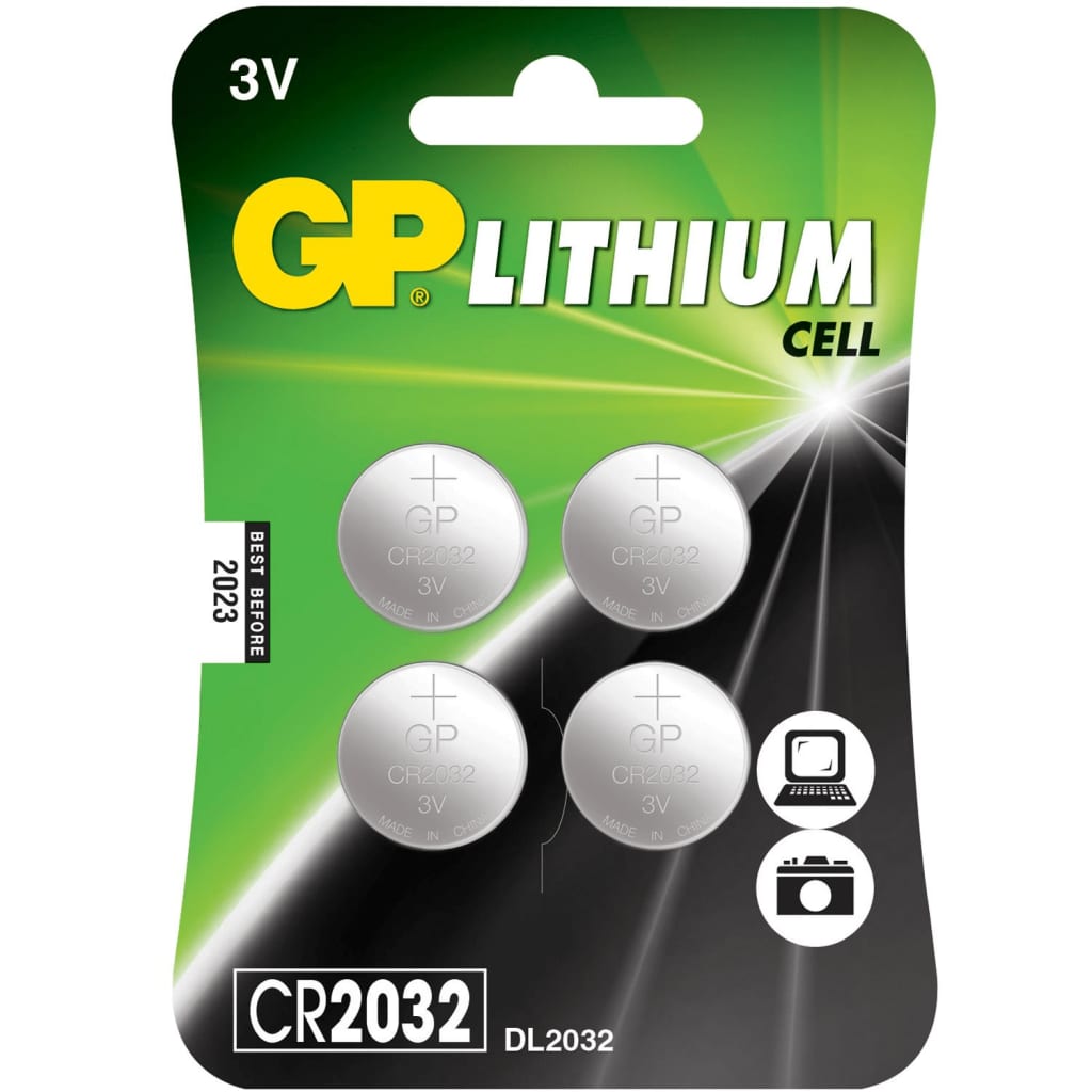 Afbeelding GP CR2032 Lithium-knoopcelbatterijen 3V 4 stuks door Vidaxl.nl