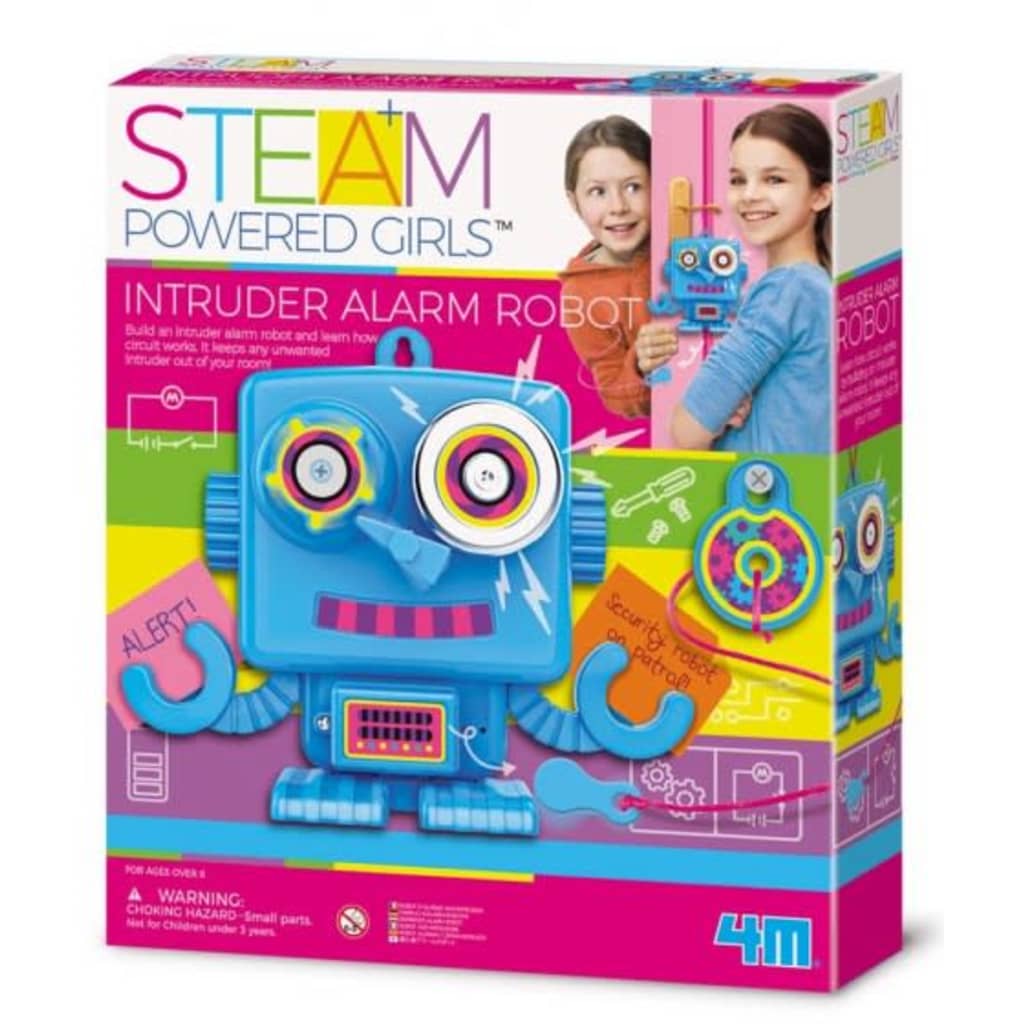 4M Steam Powered Girls indringersalarm robot 15 cm (Engels)