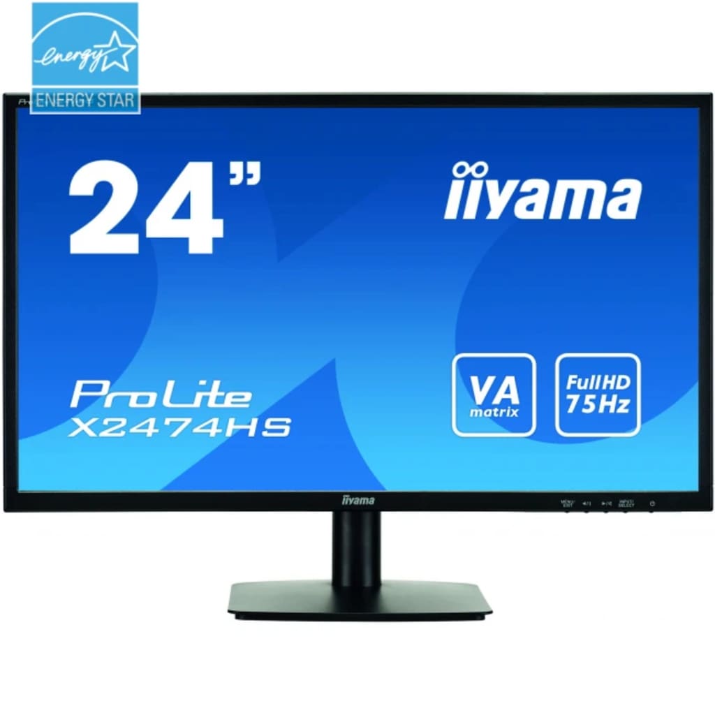 iiyama ProLite X2474HS-B1 24" Full HD TN Zwart computer monitor