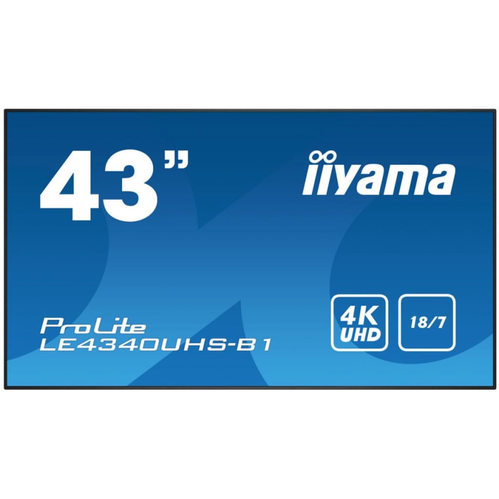 iiyama LE4340UHS-B1 42.5" LED 4K Ultra HD Zwart beeldkrant