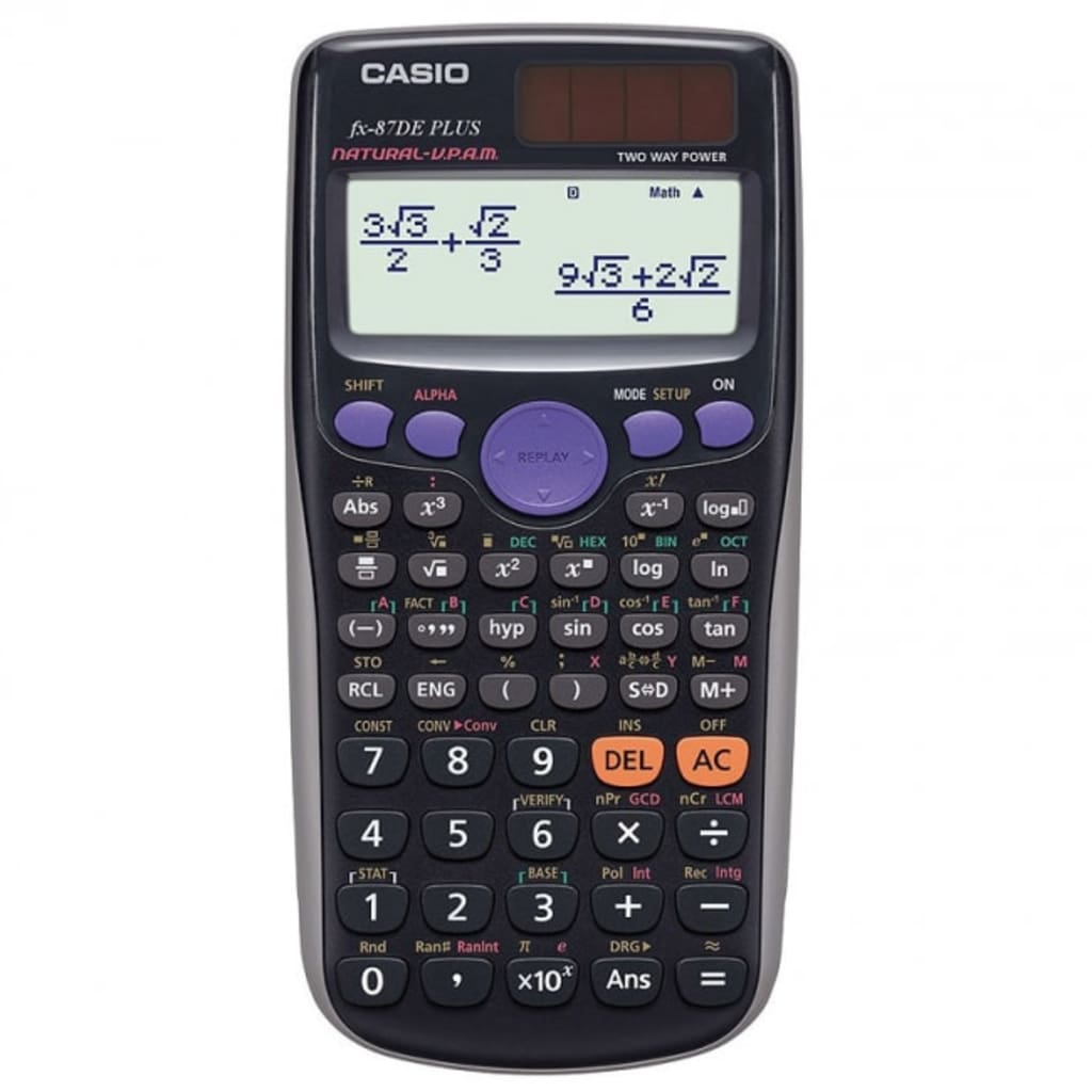 Casio FX-87DE Plus Pocket Wetenschappelijke rekenmachine Zwart Zwart