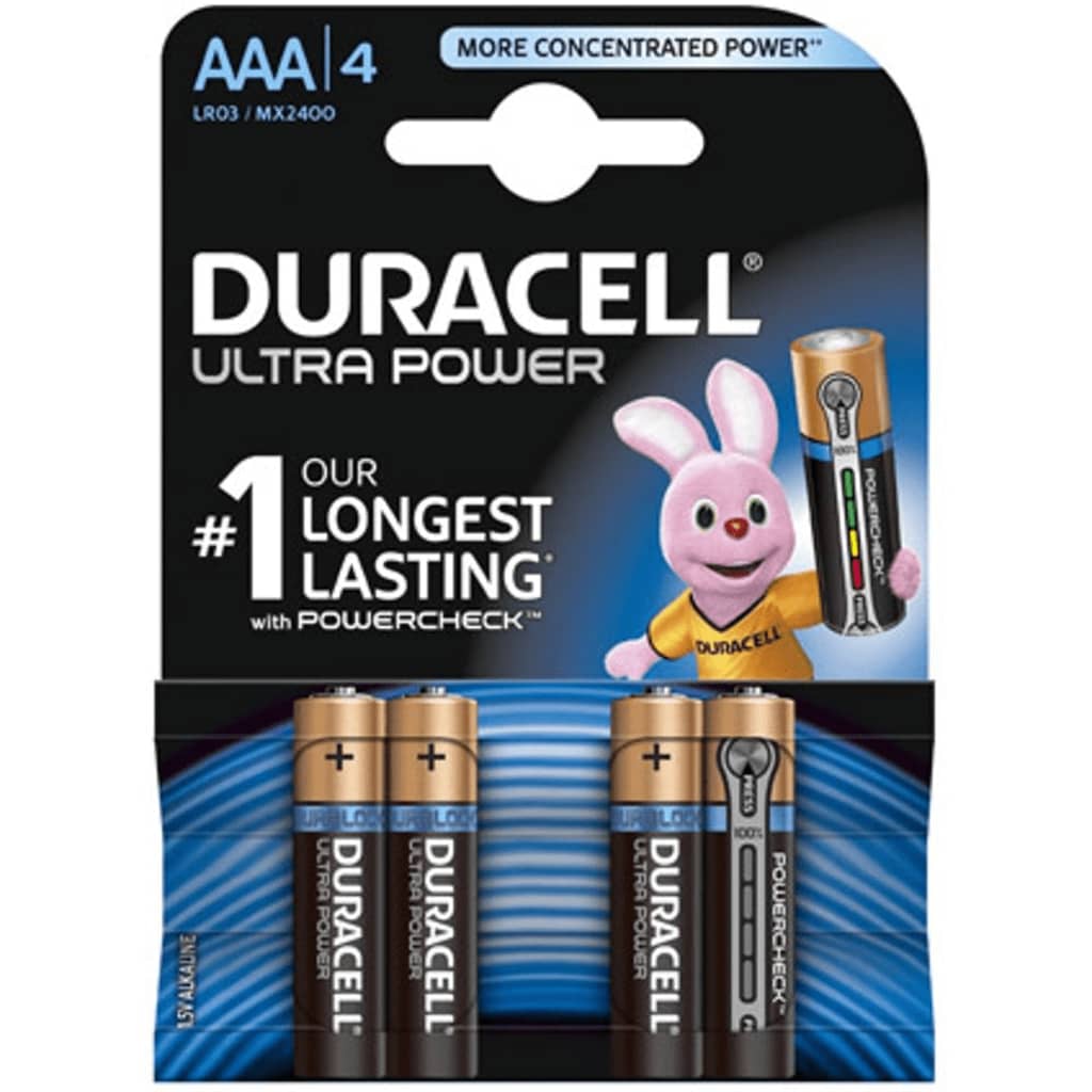 Afbeelding Duracell Ultra Power Duralock Alkaline AAA/LR03 blister 4 door Vidaxl.nl