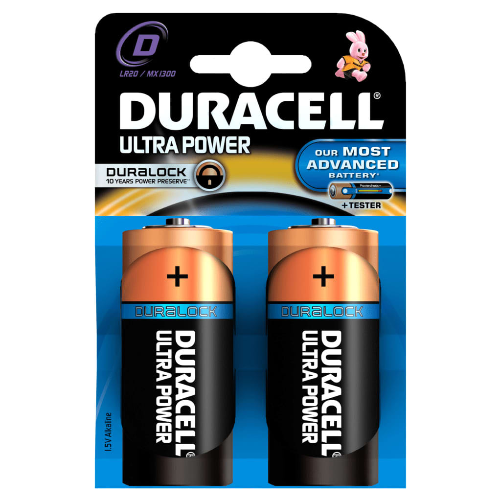 Duracell Batterij Ultra Power D 2 Stuks