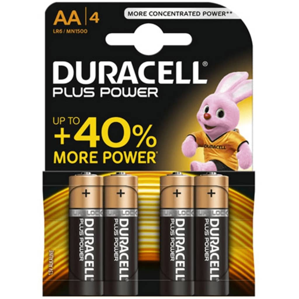 Afbeelding Duracell Plus Power AA penlite batterij LR6/AA 1.5v 4 stuks door Vidaxl.nl