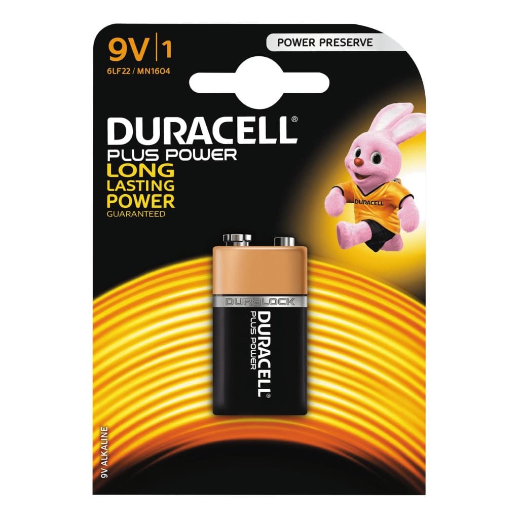 Duracell Plus Power Batterij blok 6LR61 9V