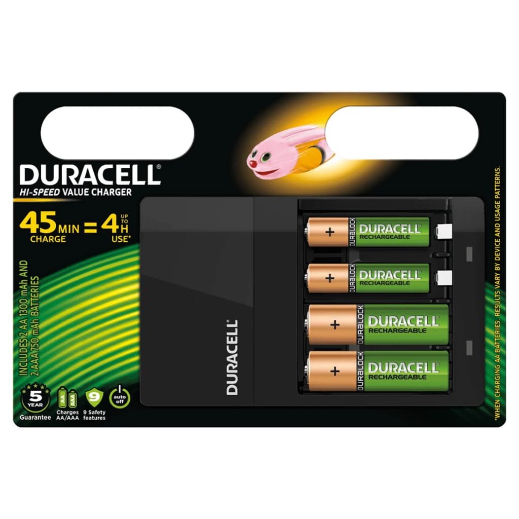 VidaXL - Duracell Batterij-oplader Hi-Speed 45 min CEF14