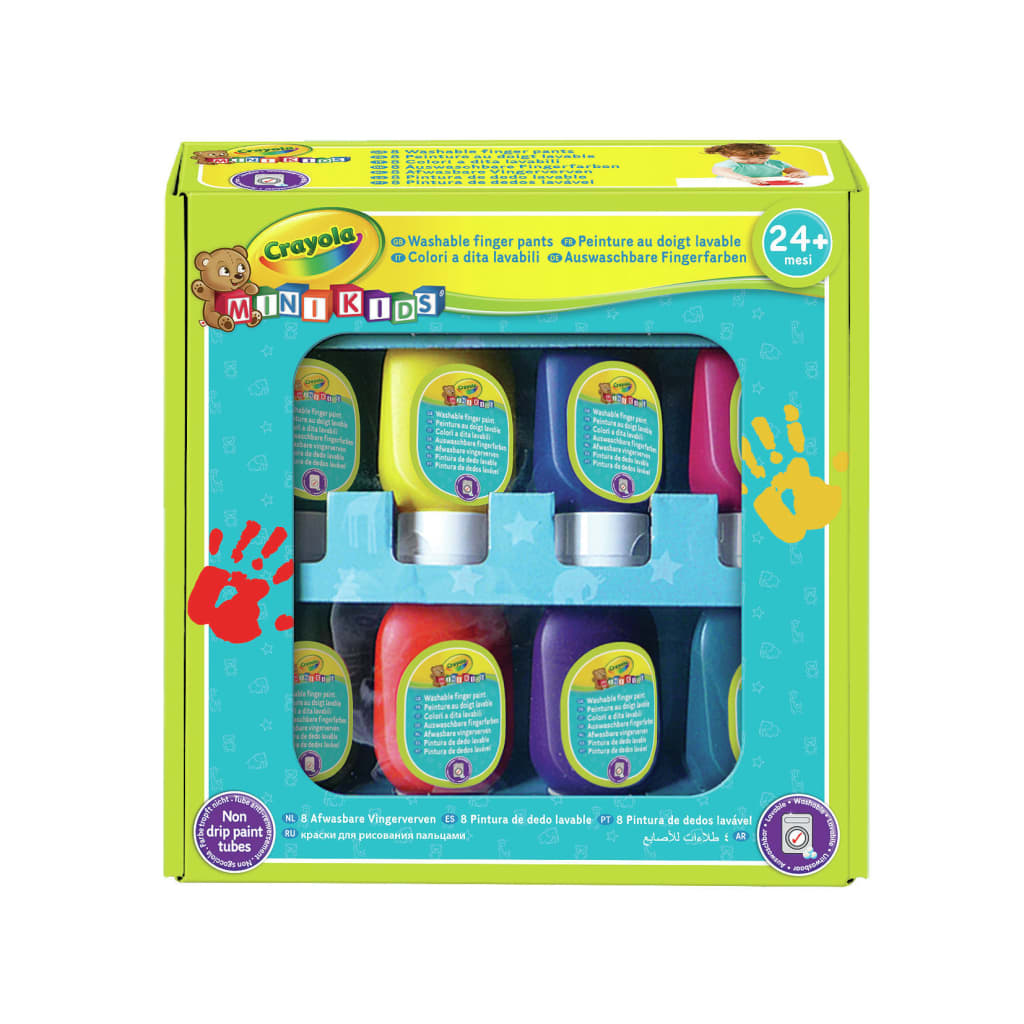 Crayola afwasbare vingerverf Mini Kids junior 90 ml 8-delig