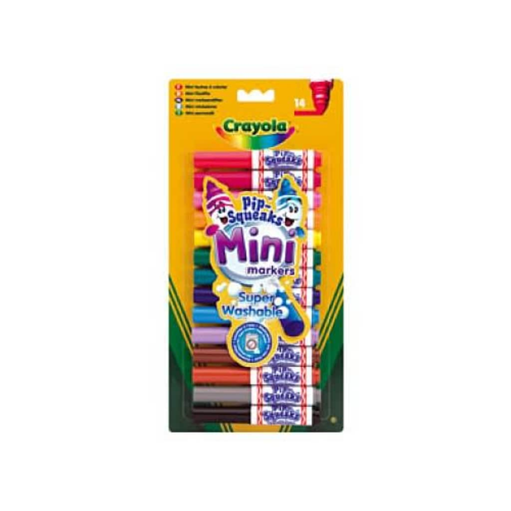 Afbeelding Crayola Washable Mini-markers Pip-Squeaks junior 14-delig door Vidaxl.nl