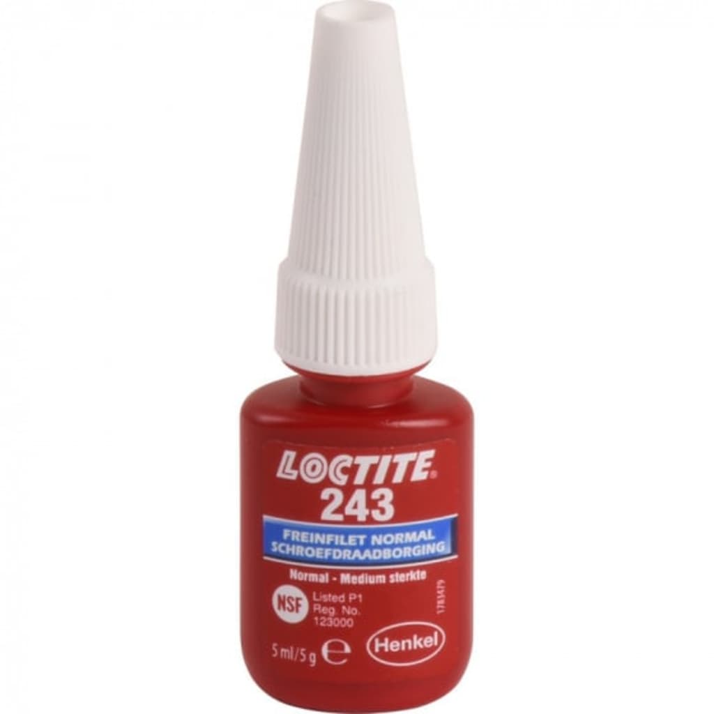 Loctite multispray schroefdraadborging 243 rood 5 ml