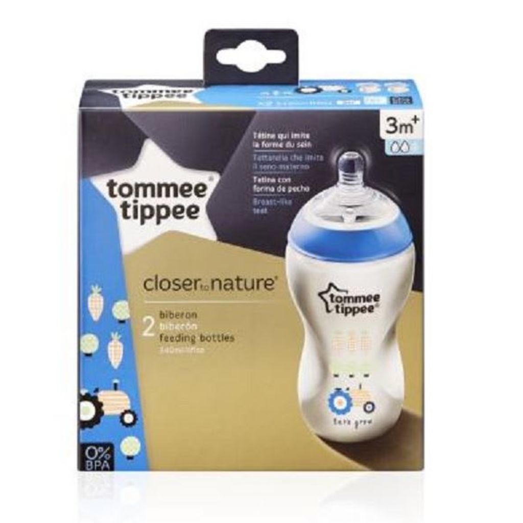 Tommee Tippee Closer To Nature Fles 2-pack 340ml - Roze