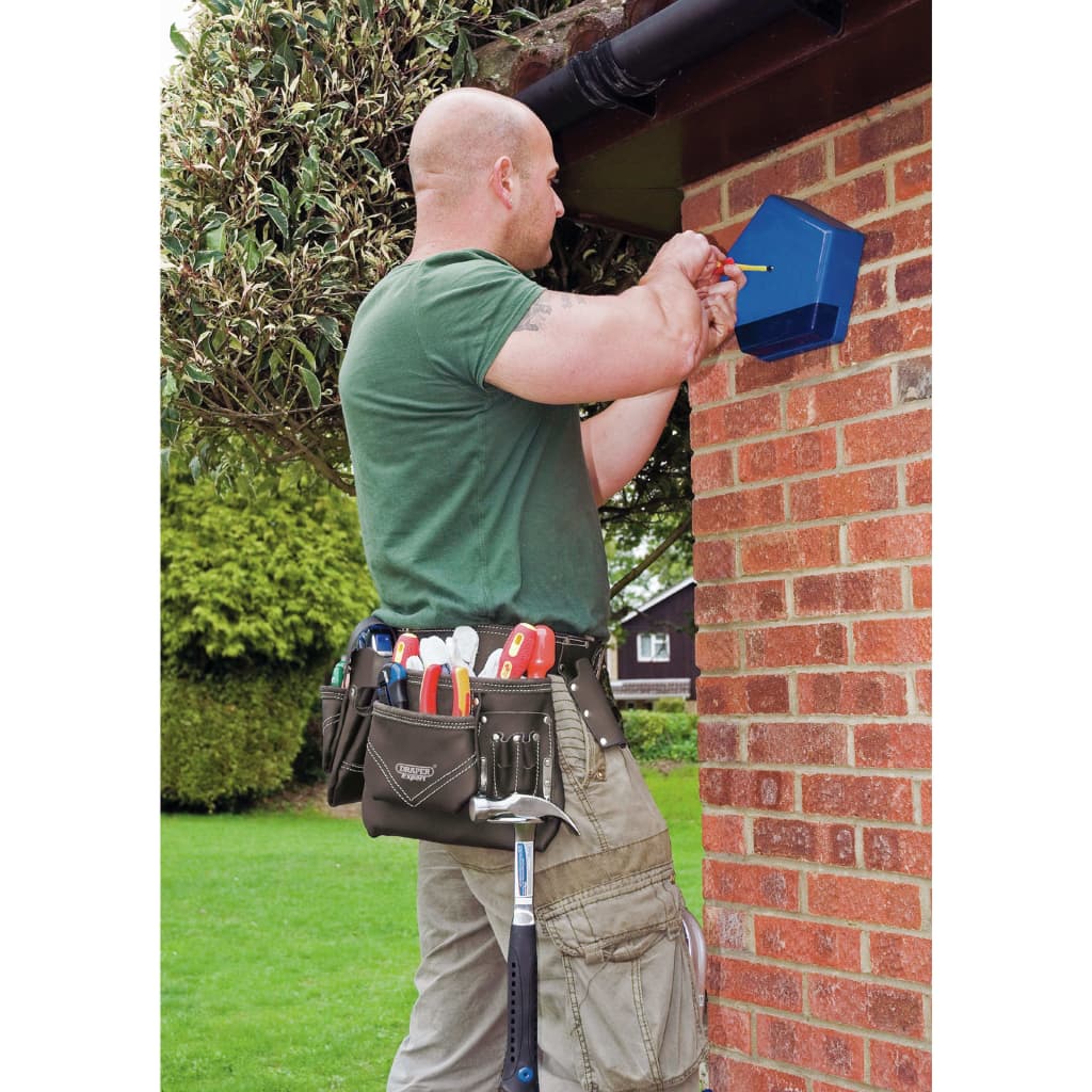 

Draper Tools Gereedschapsriem met buidel 50 mm olie-gelooid leer zwart