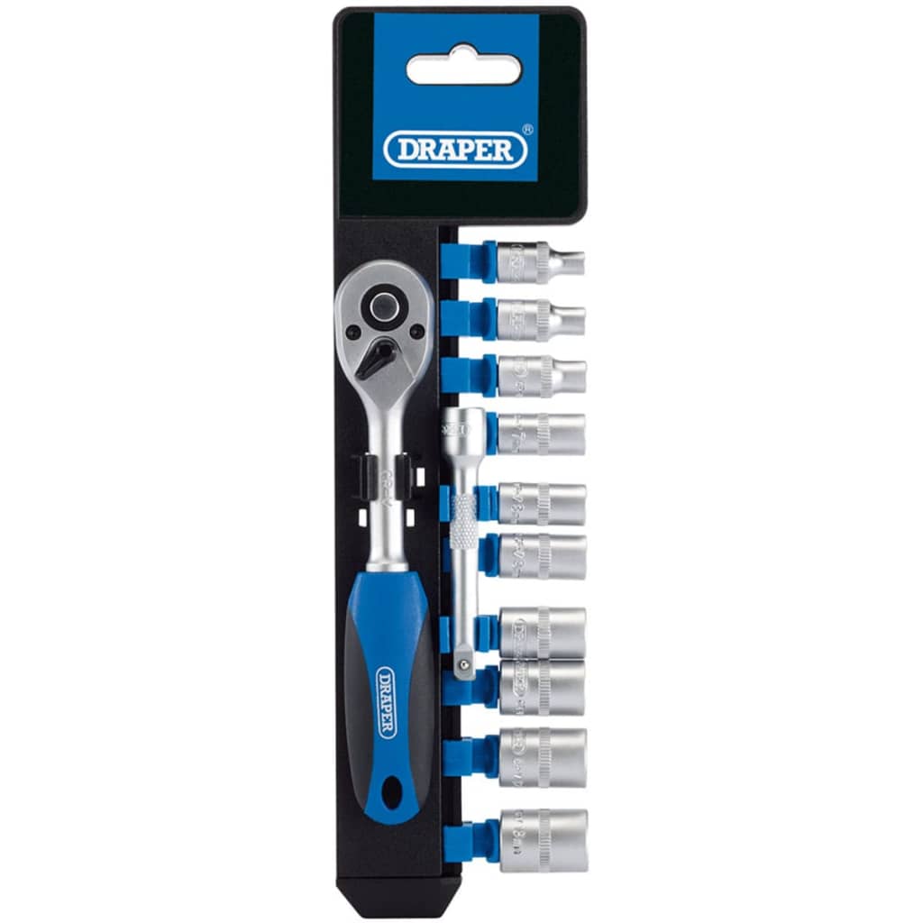 Draper Tools Metrische doppen en ratel set 1/4'' 12-delig 16369