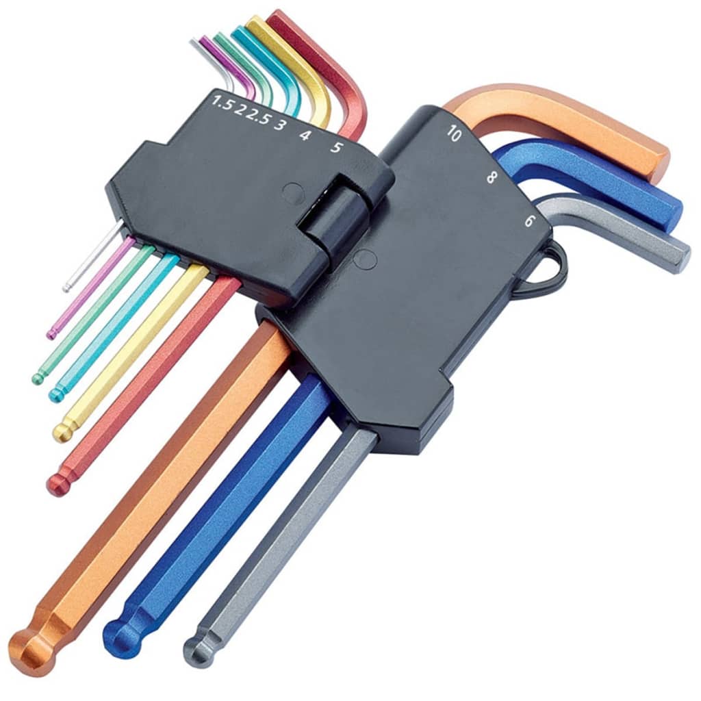 

Draper Tools Metrische inbussleutel set 9-dlg meerkleurig 22203