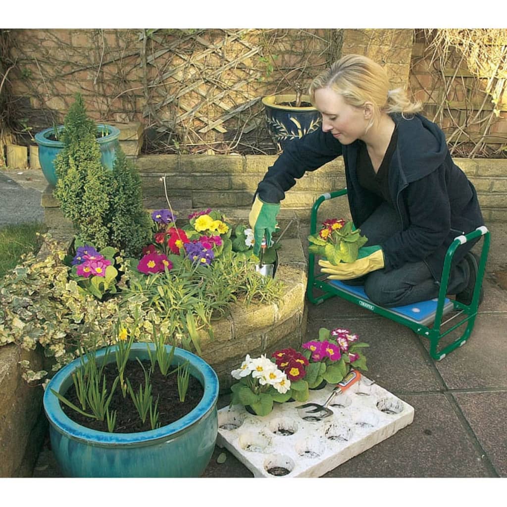 Draper Tools Vouwbare tuinbank/kniebank groen ijzer 64970 afbeelding