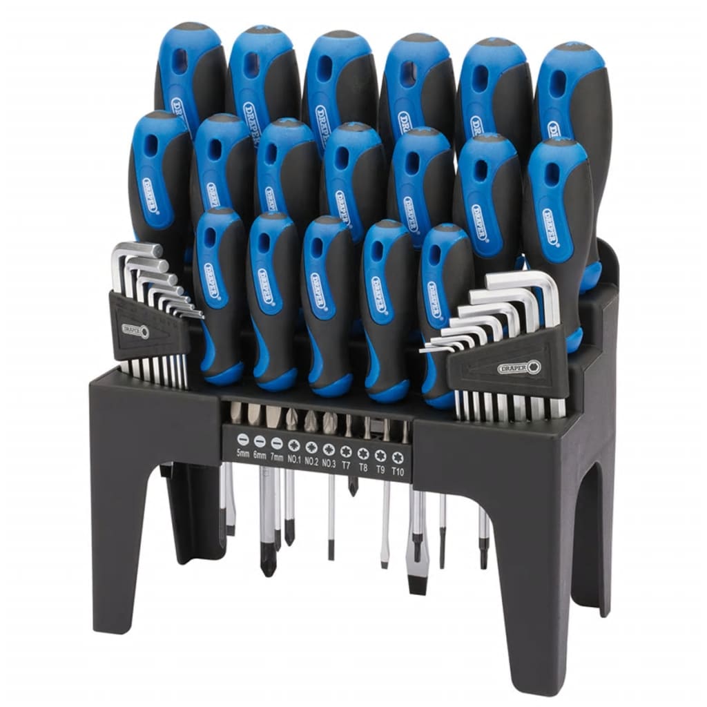 VidaXL - Draper Tools Schroevendraaier, inbus en bit set 44-dlg blauw 81294