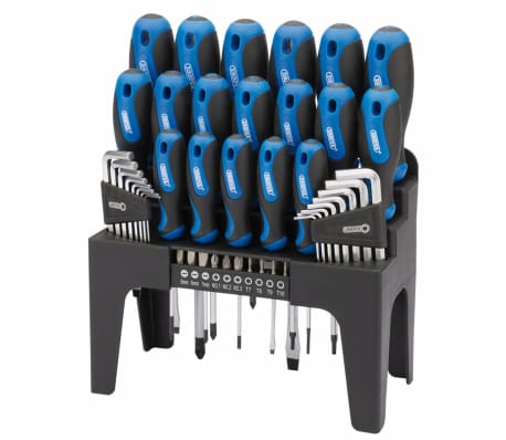 Draper Tools Jeu de tournevis, clé hex et embouts 44 pcs Bleu 81294