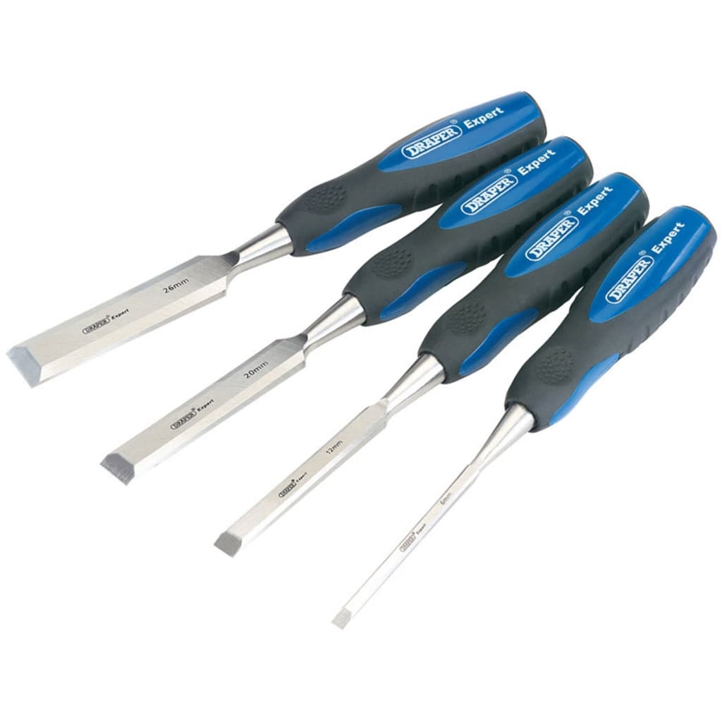 VidaXL - Draper Tools Houtbeitel set blauw 4-dlg 89726