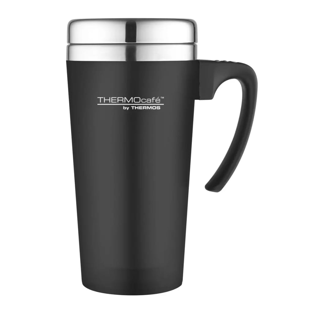 Afbeelding Thermos Soft Touch Travel Mug - 420 ml - Zwart door Vidaxl.nl