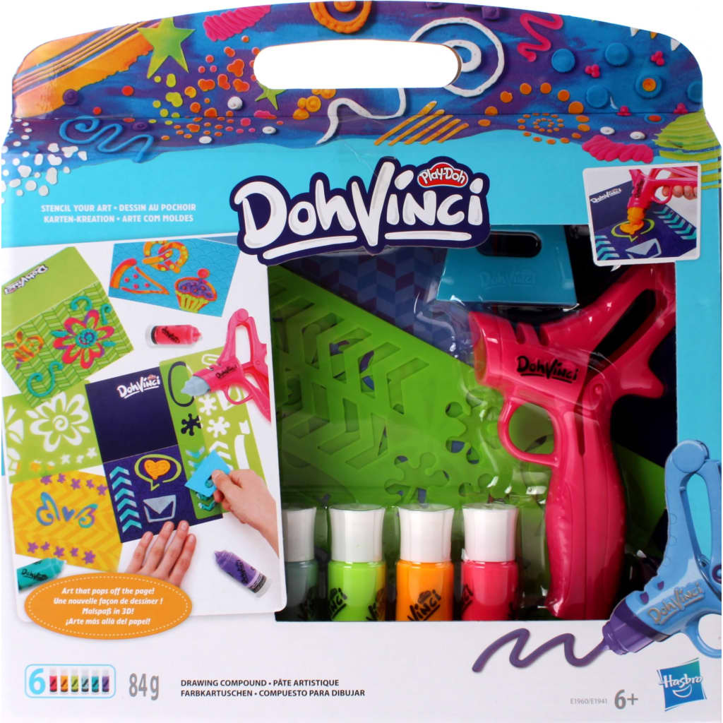 Play-Doh DohVinci Stencil your Art roze 11-delig