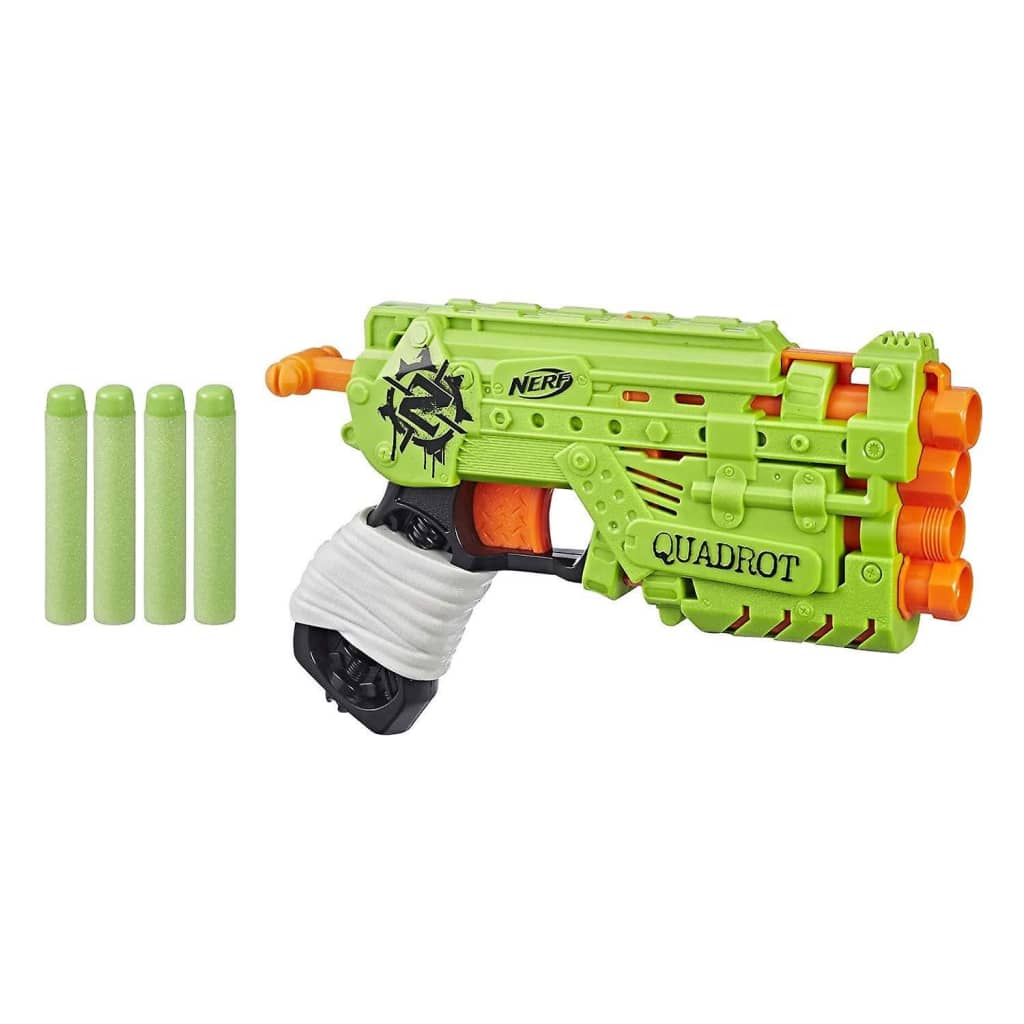 Nerf Zombie Strike Quadrot Blaster met 4 darts