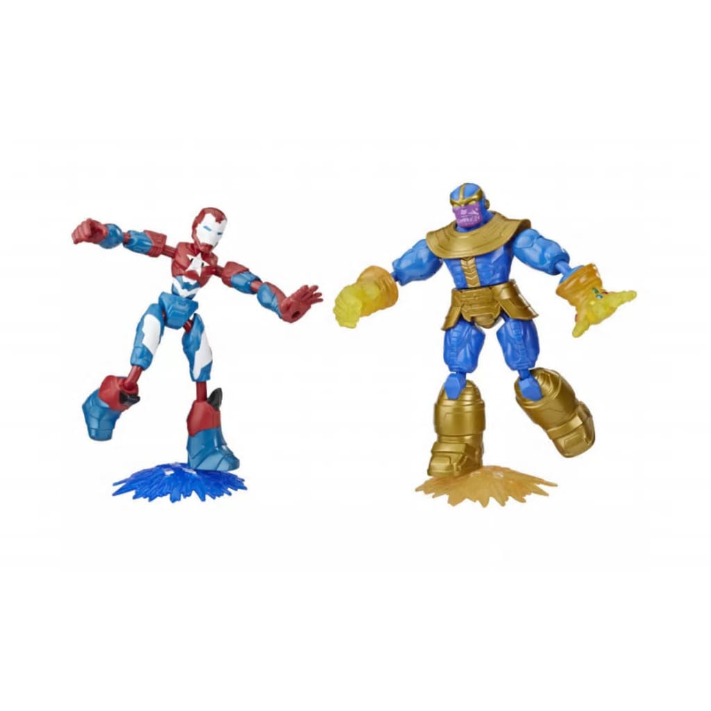 Marvel actiefiguren Avengers Dualpack Iron Patriot/Thanos 4-delig