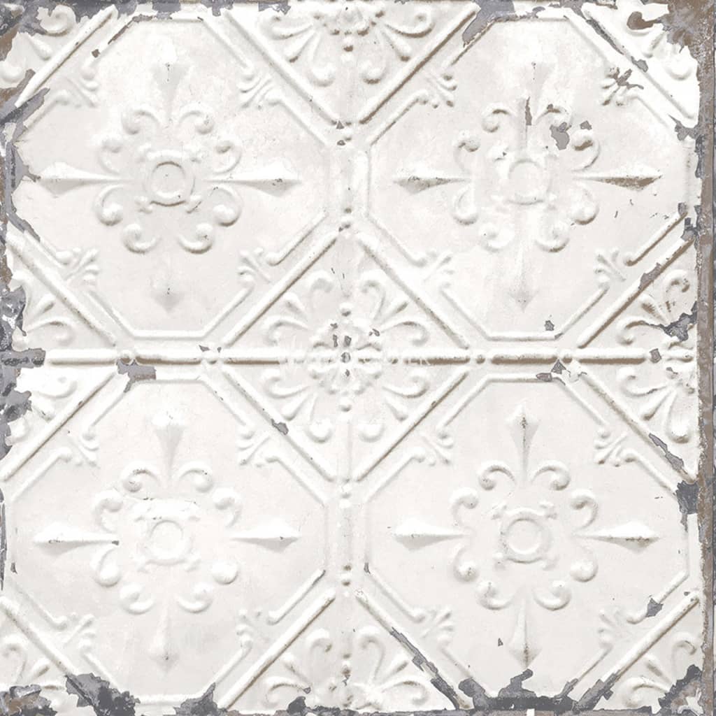 DUTCH WALLCOVERINGS tapet Tin Ceiling hvid