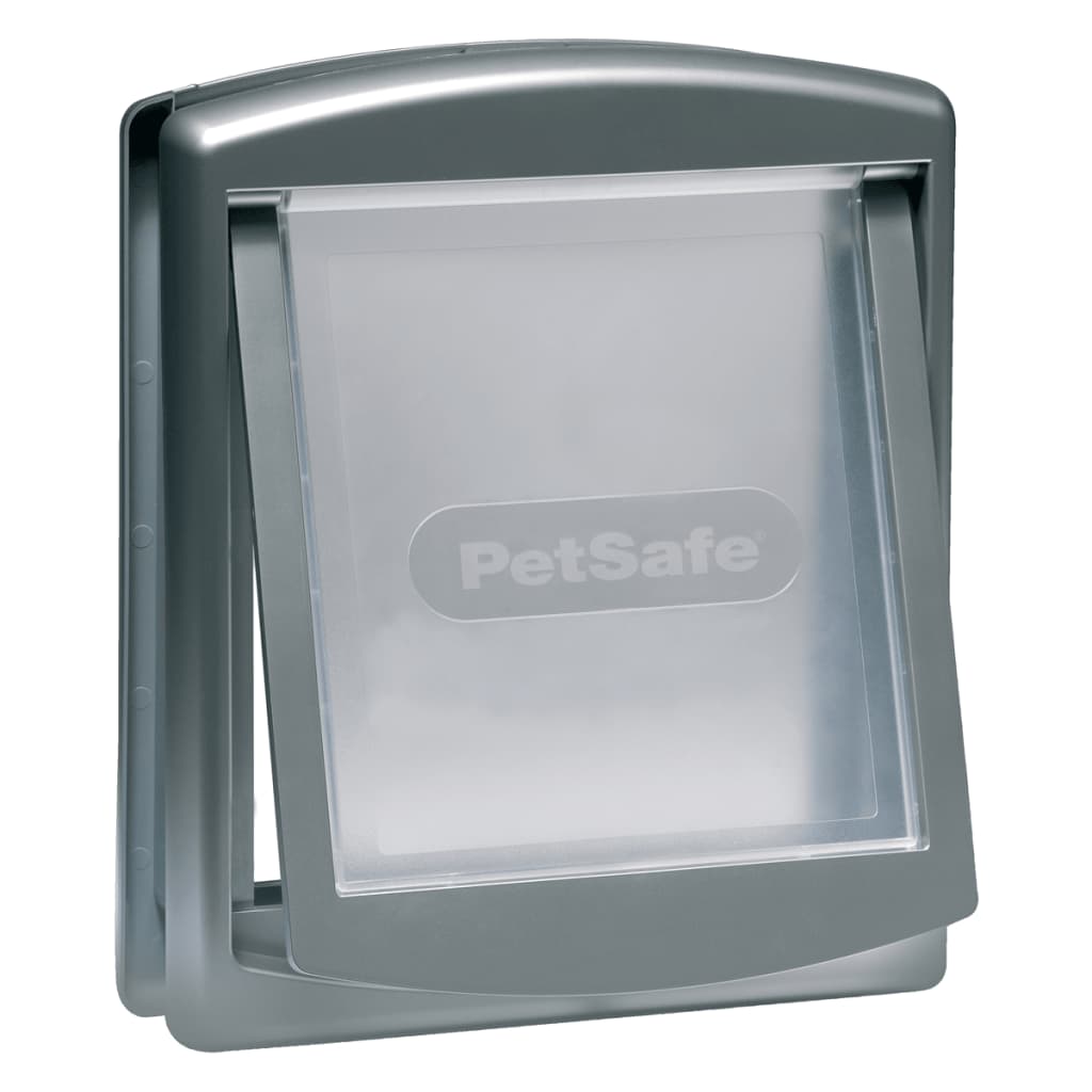 Petrashop PetSafe 2cestná dvířka pro domácí mazlíčky 757 M 26,7x22,8 cm stříbrná