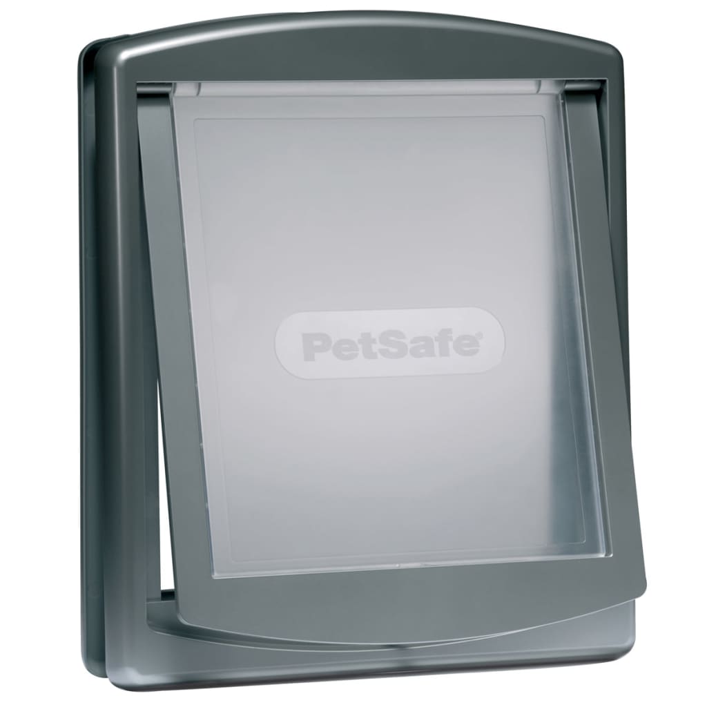 PetSafe Porte à 2 voies pour chiens 777 Large 35,6 x 30,5 cm Argenté