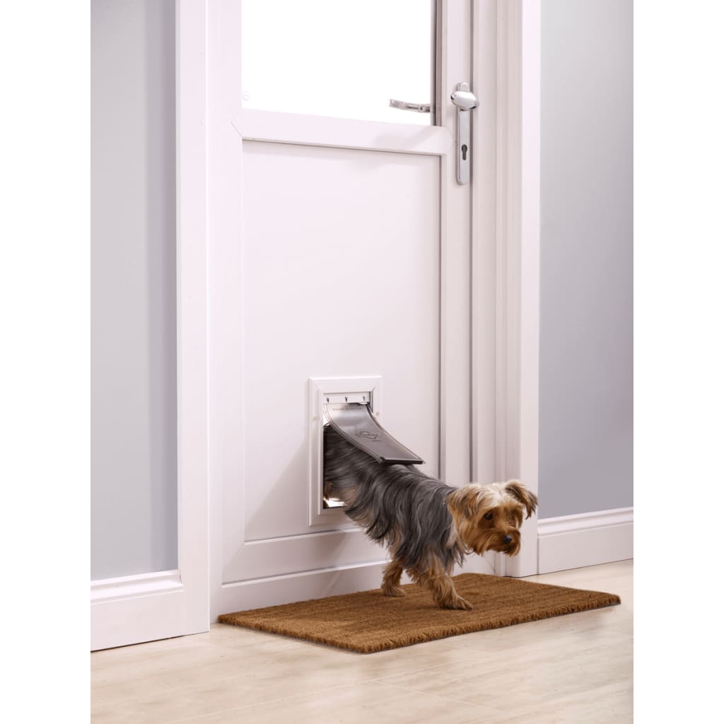 VidaXL - PetSafe huisdierenluik tot 7 kg aluminium wit 600