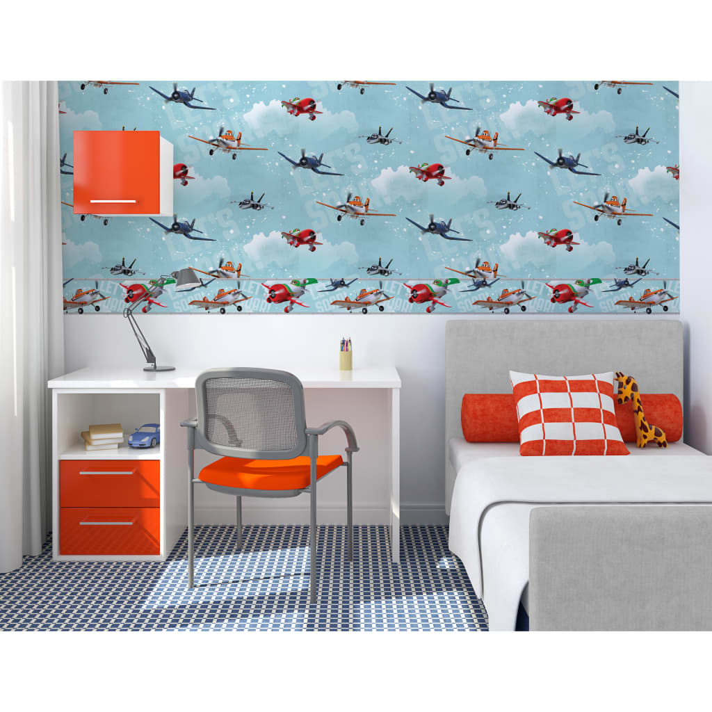 VidaXL - Kids at Home Behang Planes blauw 70-237