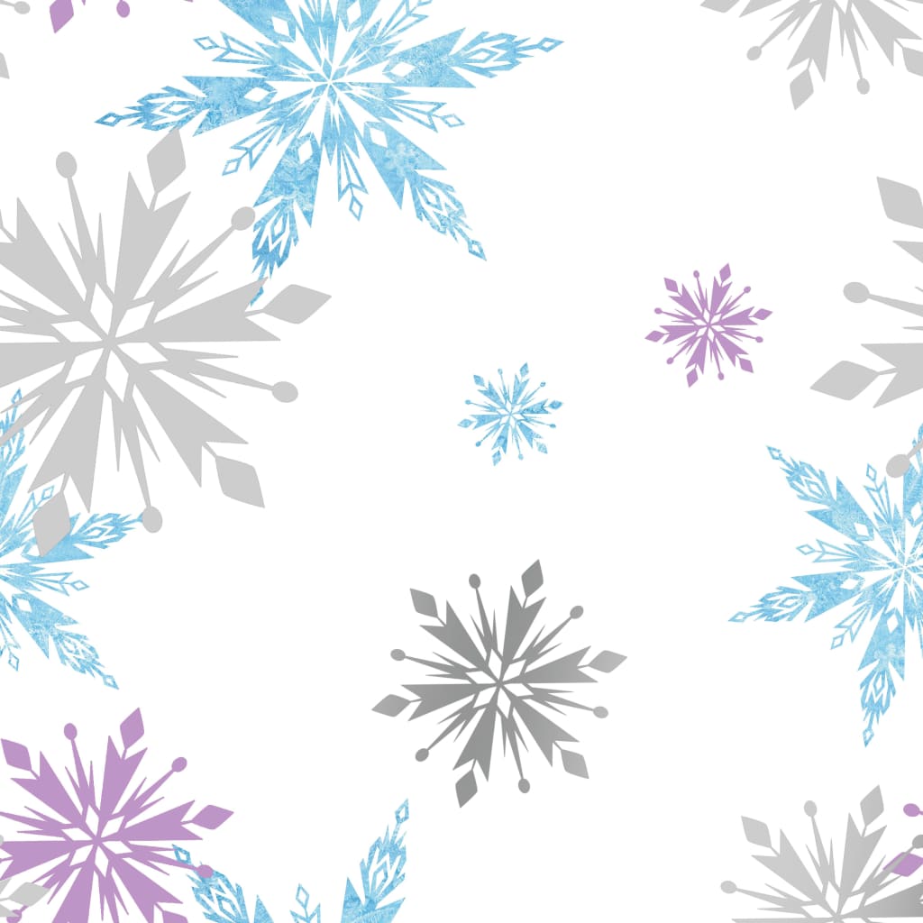 Afbeelding Kids at Home Behang Frozen Snowflake wit en zilverkleurig door Vidaxl.nl