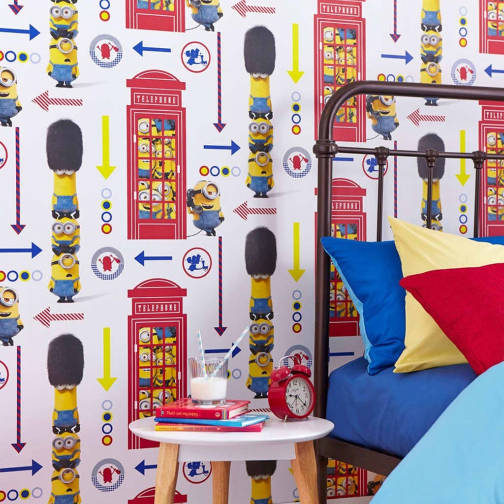 

Kids at Home Behang Minions Hello wit