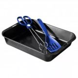 Large Non Stick Roasting Dish / Pan with Utensils