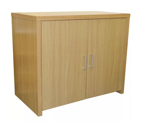 Hideaway Sideboard Office Computer Storage Desk Oak Vidaxl Co Uk