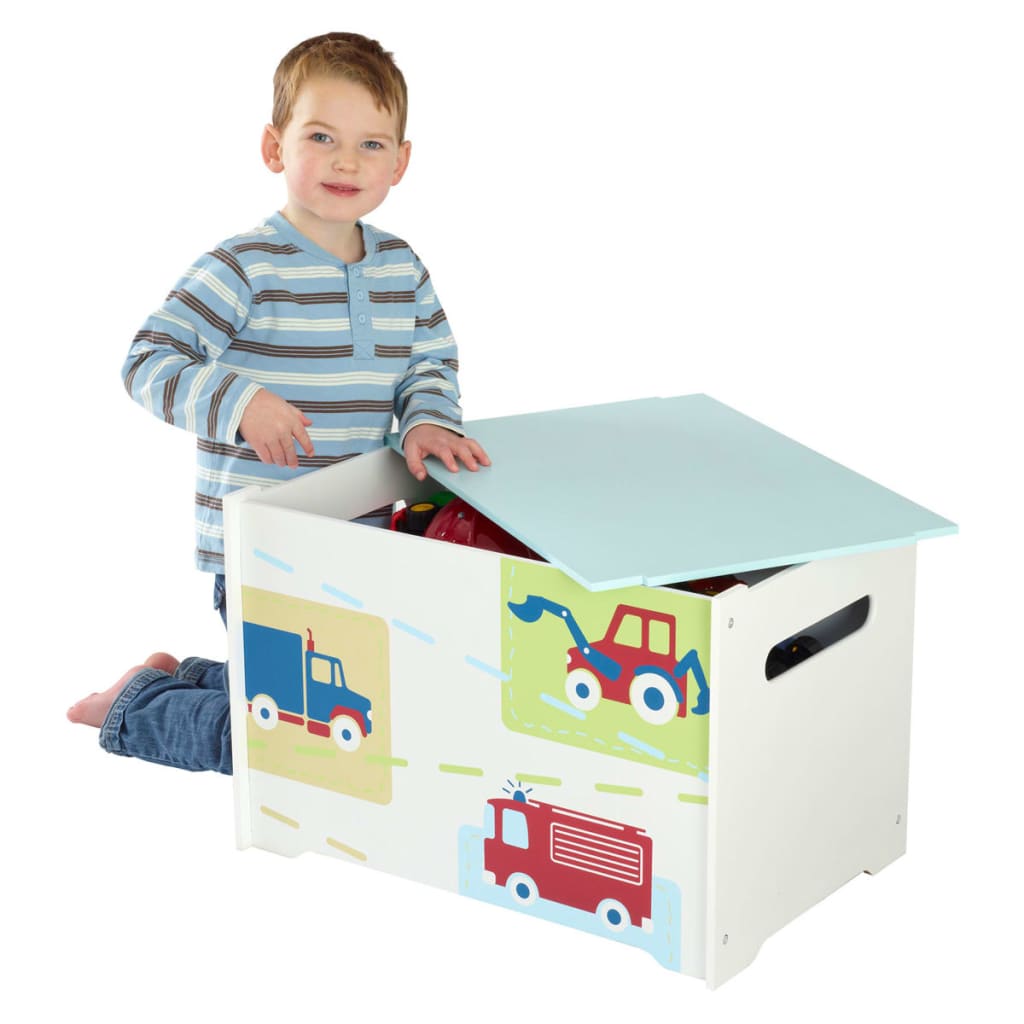 

Worlds Apart Speelgoedkist Trucks and Tractors wit 60x39x39 cm WORL230009