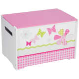 Worlds Apart Coffre à jouets Patchwork 60x39x39 Rose WORL230004